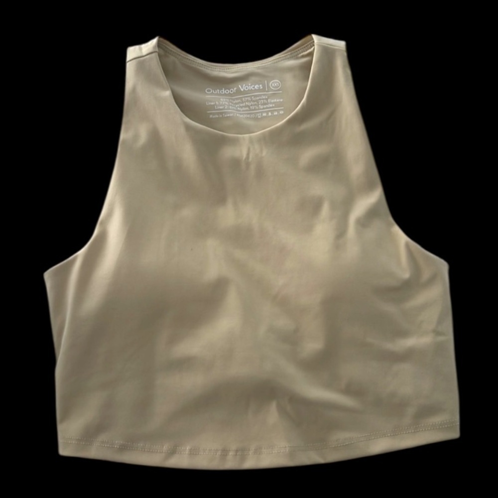 Outdoor Voices Crop tank with built in bra NWOT